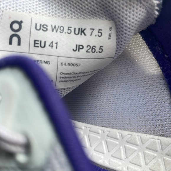 On Cloud CLOUDVISTA Running Shoe Size W9.5. Used in excellent condition. - Picture 10 of 10